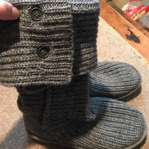 Ugg Classic Cardy knit boot gray size 7